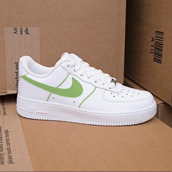 Sage Green Outline Air Forces